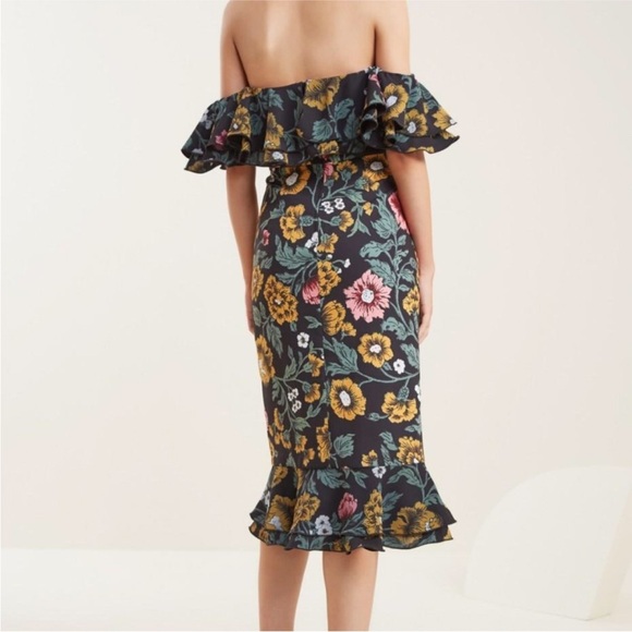C/Meo Immerse Midi Dress in black floral - Picture 5 of 16
